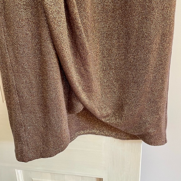 Vintage Halston heritage gold lame dress. US size 2. pristine - Picture 12 of 15